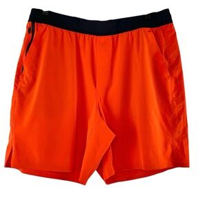 Ten Thousand Men’s Athletic Interval Shorts in Red Orange
